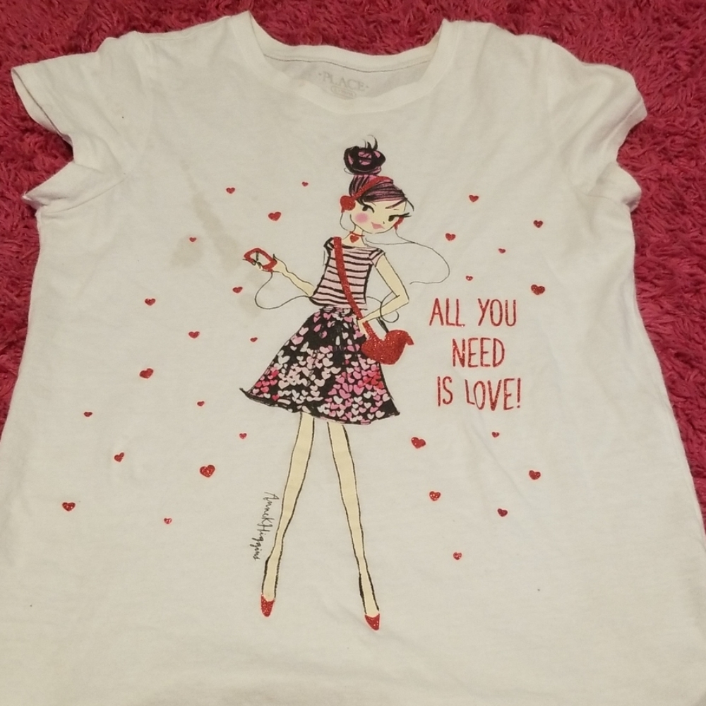 Cute girls valentine's shirt